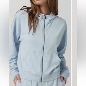 Vuori Light Blue Zip-Up Hoodie